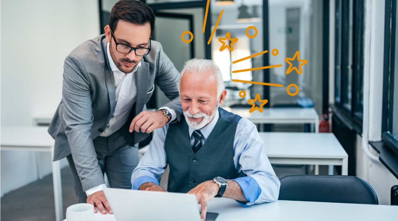 Zwei Männer bei der Arbeit