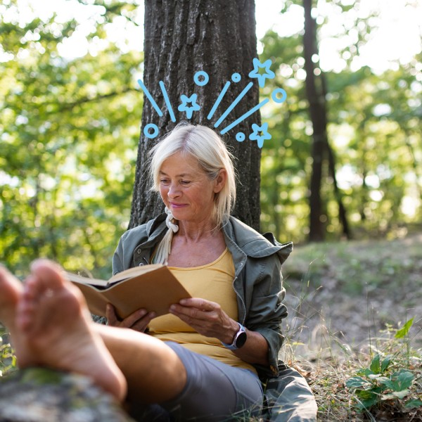 Frau im Wald